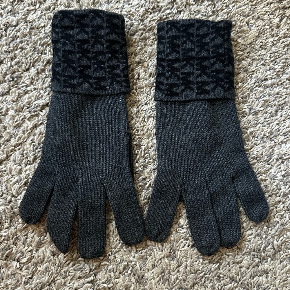Michael Kors Charcoal Knit Scarf